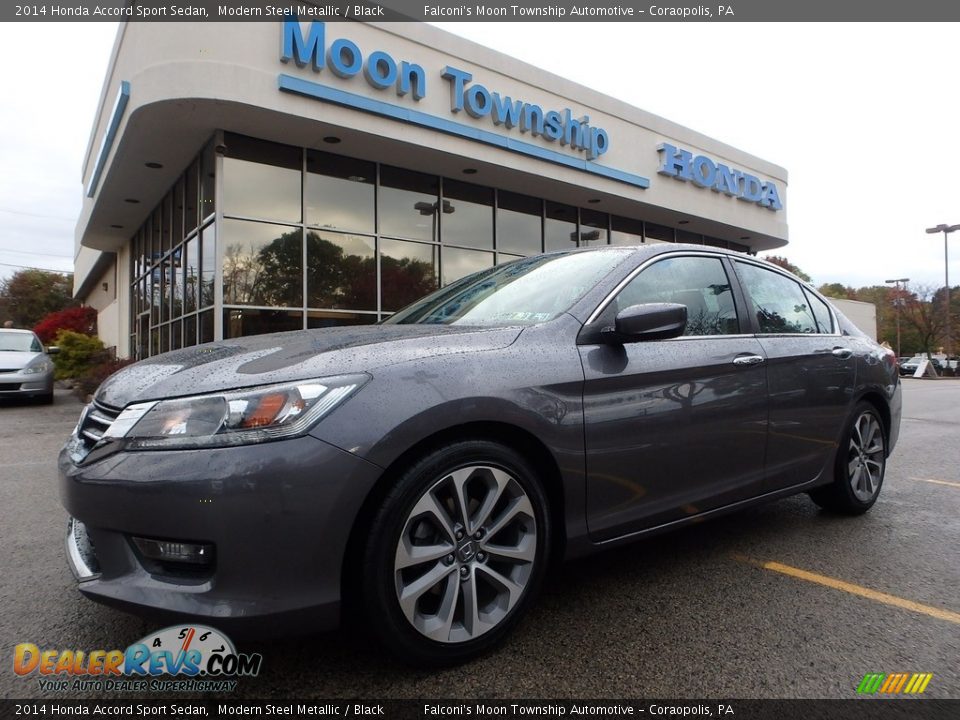 2014 Honda Accord Sport Sedan Modern Steel Metallic / Black Photo #1