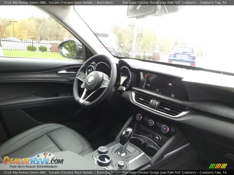 2018 Alfa Romeo Stelvio AWD Vulcano (Volcano) Black Metallic / Black/Black Photo #15
