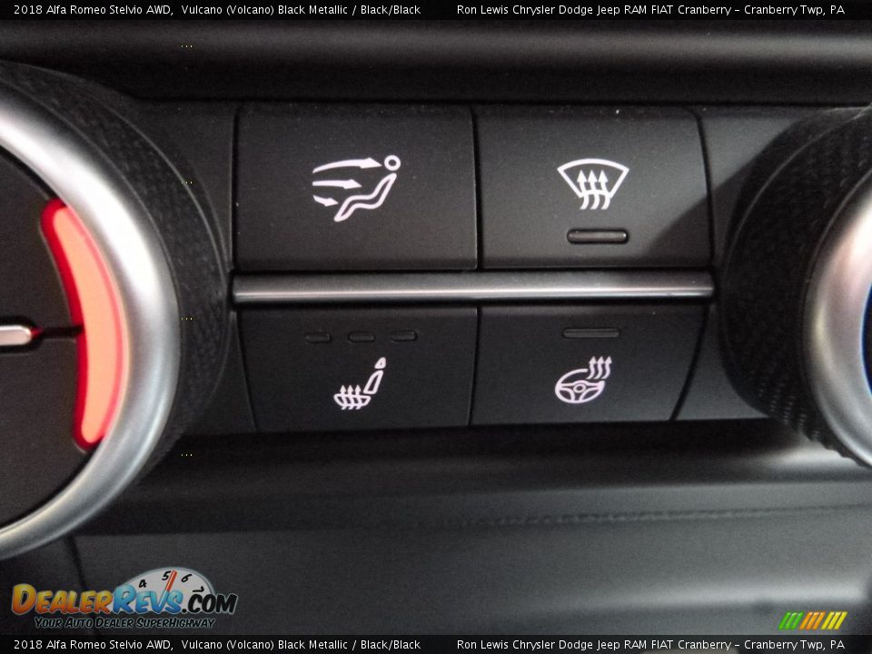 2018 Alfa Romeo Stelvio AWD Vulcano (Volcano) Black Metallic / Black/Black Photo #24