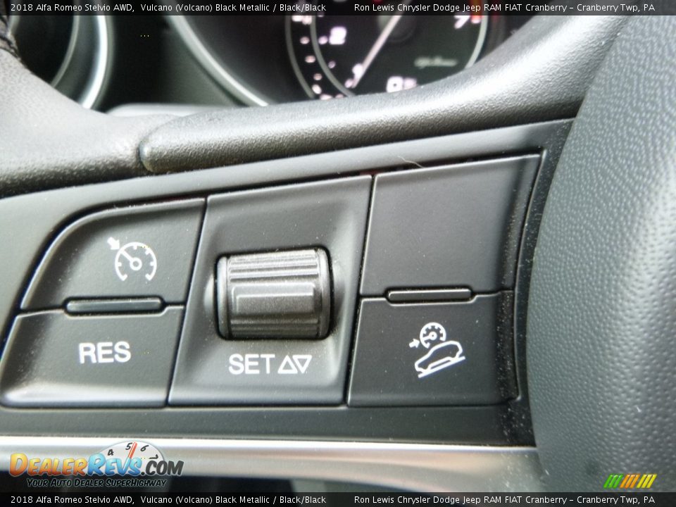 2018 Alfa Romeo Stelvio AWD Vulcano (Volcano) Black Metallic / Black/Black Photo #26