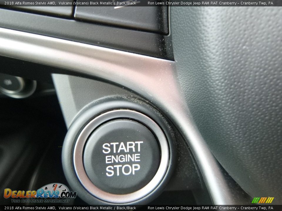 2018 Alfa Romeo Stelvio AWD Vulcano (Volcano) Black Metallic / Black/Black Photo #27