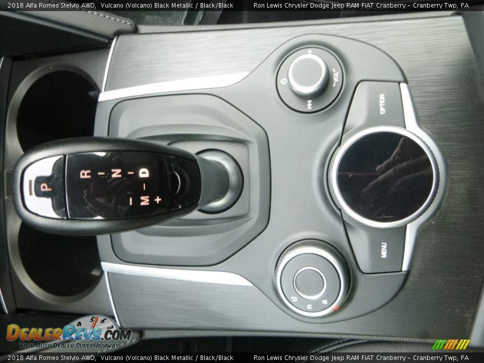 2018 Alfa Romeo Stelvio AWD Vulcano (Volcano) Black Metallic / Black/Black Photo #28