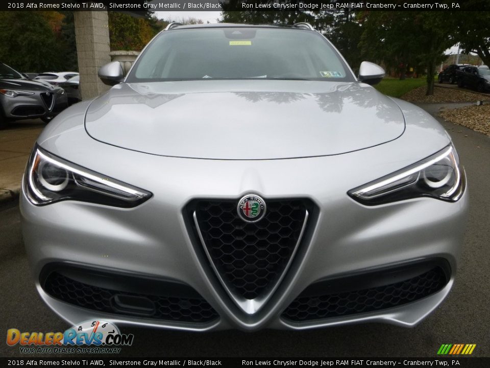 2018 Alfa Romeo Stelvio Ti AWD Silverstone Gray Metallic / Black/Black Photo #12