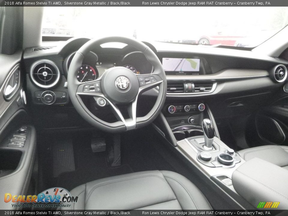 2018 Alfa Romeo Stelvio Ti AWD Silverstone Gray Metallic / Black/Black Photo #17