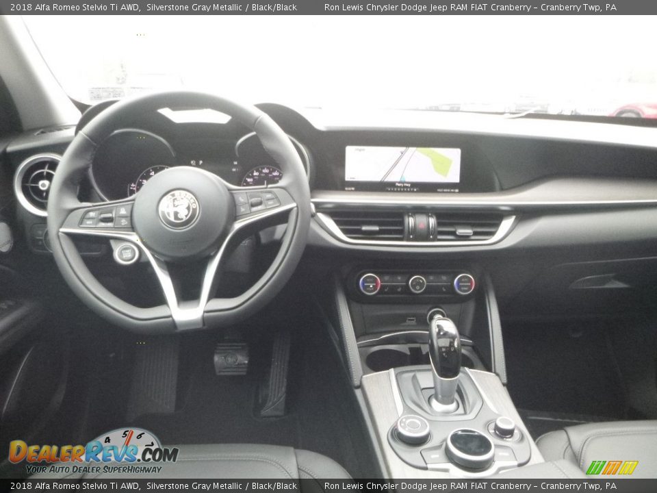 2018 Alfa Romeo Stelvio Ti AWD Silverstone Gray Metallic / Black/Black Photo #18