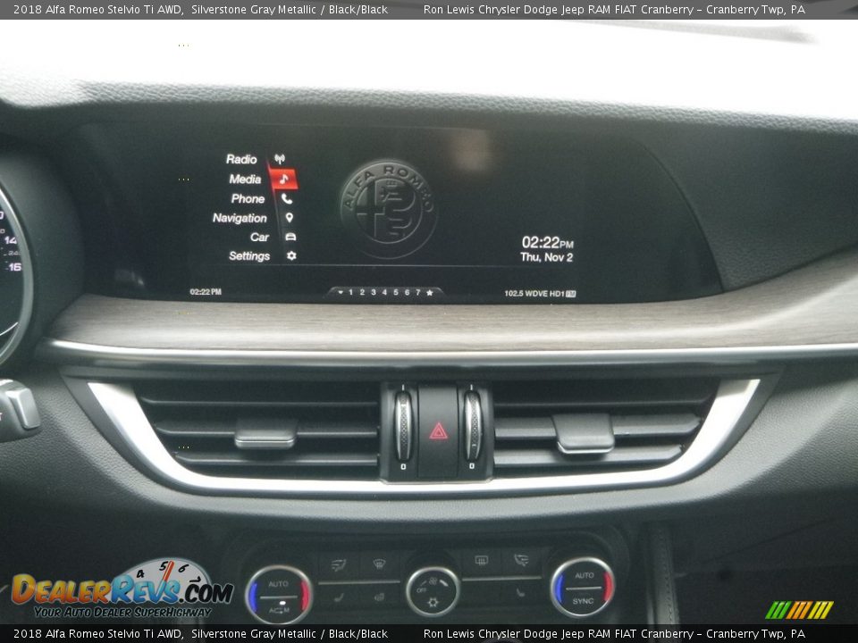 2018 Alfa Romeo Stelvio Ti AWD Silverstone Gray Metallic / Black/Black Photo #27