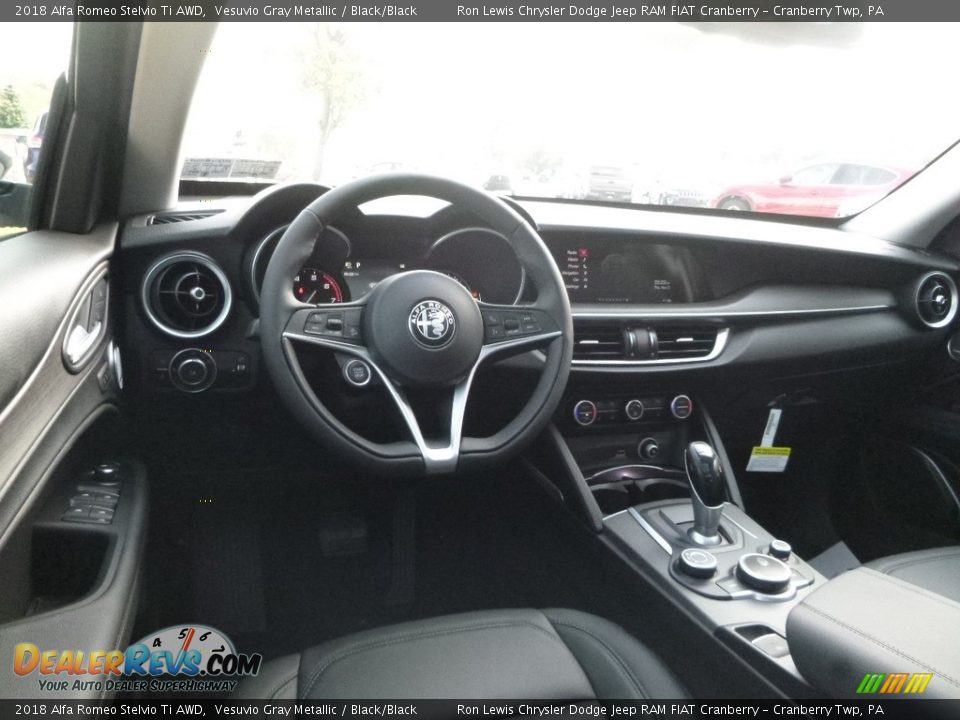 2018 Alfa Romeo Stelvio Ti AWD Vesuvio Gray Metallic / Black/Black Photo #18
