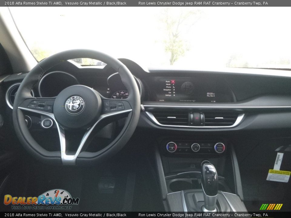 2018 Alfa Romeo Stelvio Ti AWD Vesuvio Gray Metallic / Black/Black Photo #20