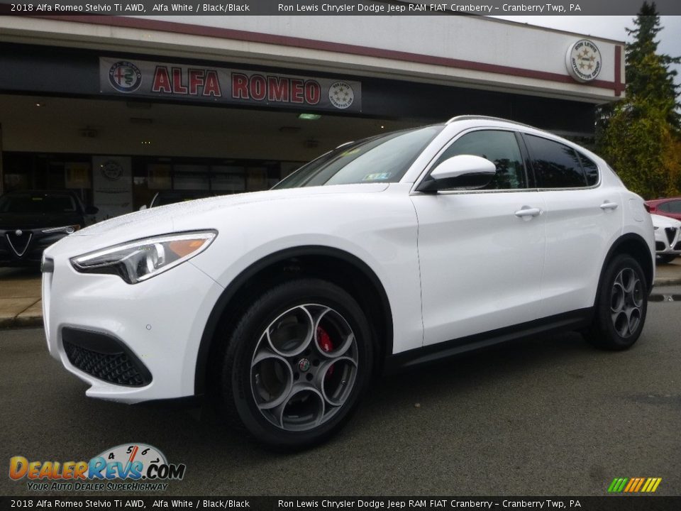 2018 Alfa Romeo Stelvio Ti AWD Alfa White / Black/Black Photo #2