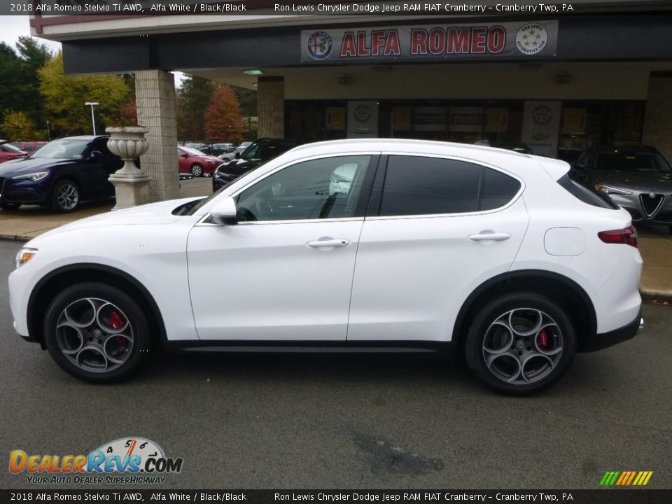 2018 Alfa Romeo Stelvio Ti AWD Alfa White / Black/Black Photo #3