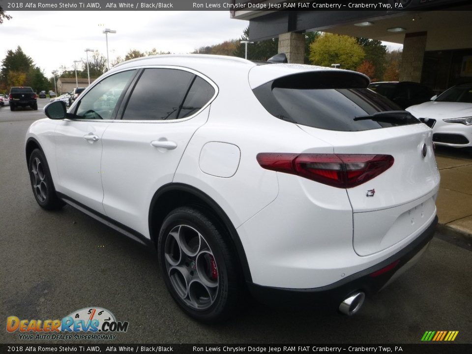 2018 Alfa Romeo Stelvio Ti AWD Alfa White / Black/Black Photo #4