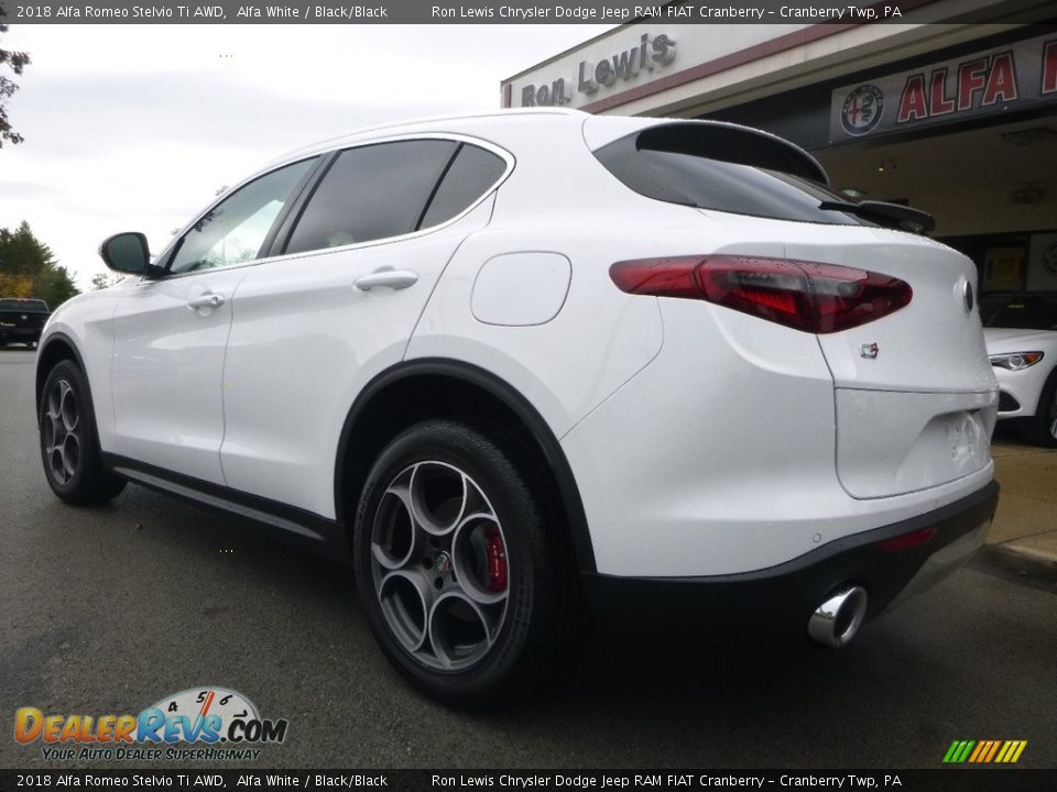 2018 Alfa Romeo Stelvio Ti AWD Alfa White / Black/Black Photo #5