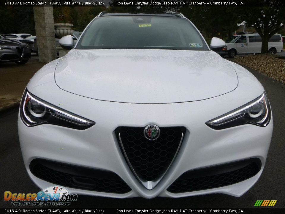 2018 Alfa Romeo Stelvio Ti AWD Alfa White / Black/Black Photo #12