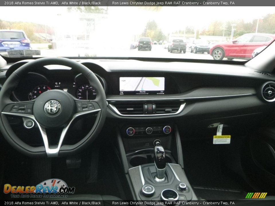 2018 Alfa Romeo Stelvio Ti AWD Alfa White / Black/Black Photo #18