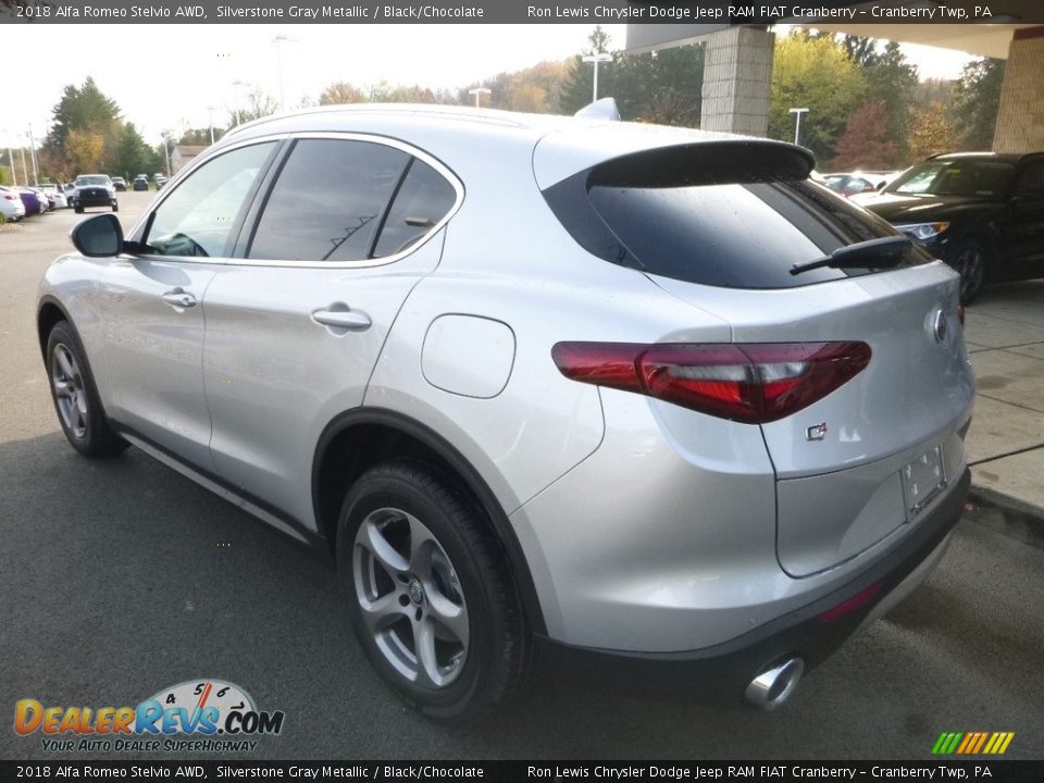 2018 Alfa Romeo Stelvio AWD Silverstone Gray Metallic / Black/Chocolate Photo #4