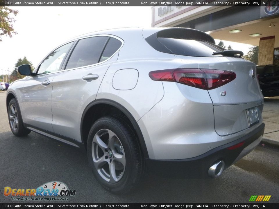 2018 Alfa Romeo Stelvio AWD Silverstone Gray Metallic / Black/Chocolate Photo #5