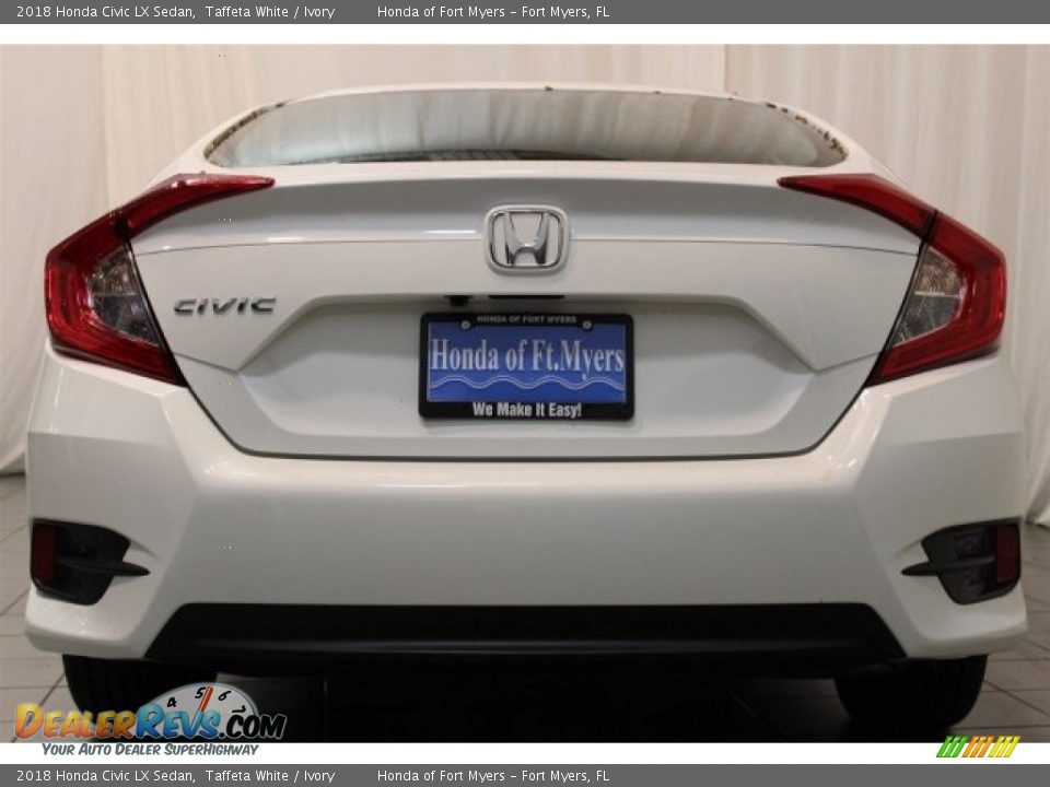 2018 Honda Civic LX Sedan Taffeta White / Ivory Photo #6