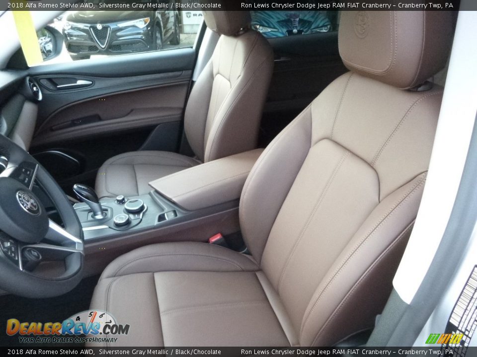 2018 Alfa Romeo Stelvio AWD Silverstone Gray Metallic / Black/Chocolate Photo #20