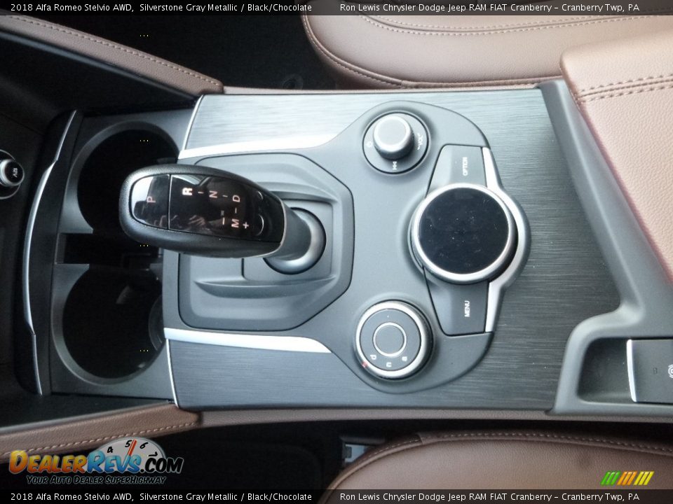 2018 Alfa Romeo Stelvio AWD Silverstone Gray Metallic / Black/Chocolate Photo #25