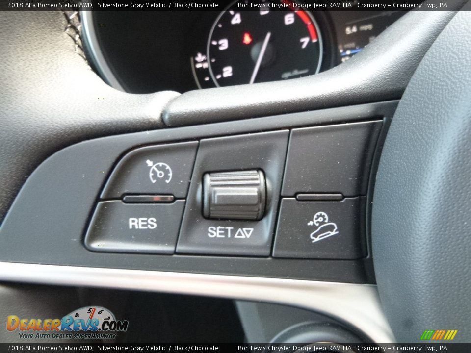 2018 Alfa Romeo Stelvio AWD Silverstone Gray Metallic / Black/Chocolate Photo #27