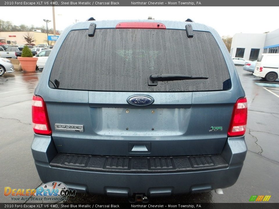 2010 Ford Escape XLT V6 4WD Steel Blue Metallic / Charcoal Black Photo #6
