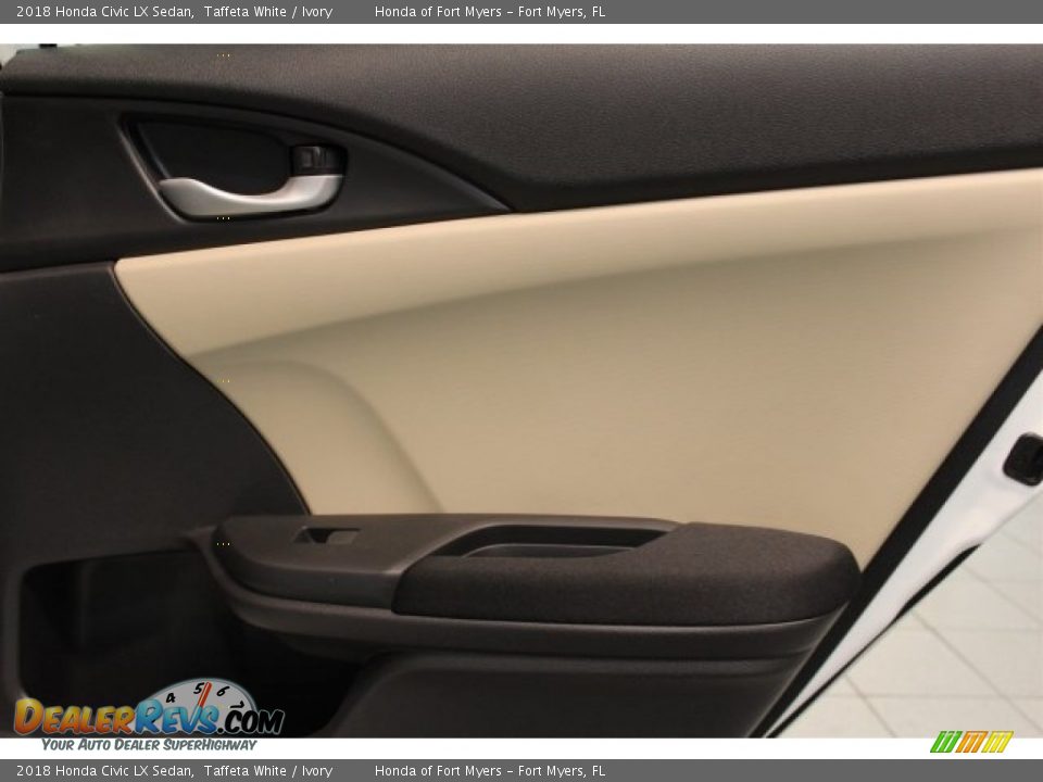2018 Honda Civic LX Sedan Taffeta White / Ivory Photo #22