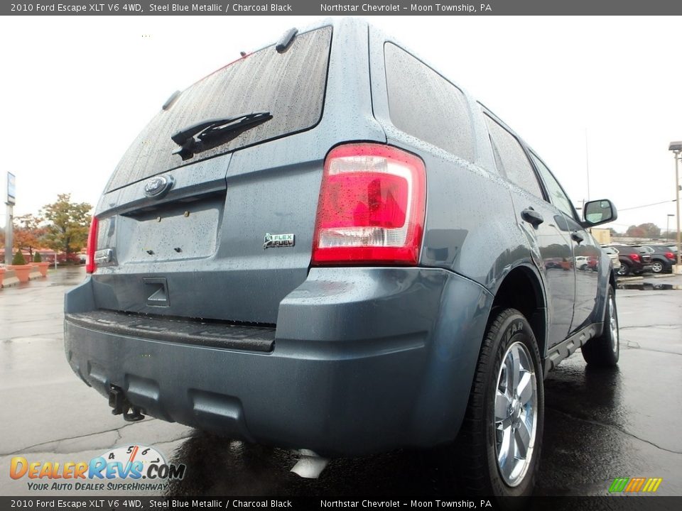 2010 Ford Escape XLT V6 4WD Steel Blue Metallic / Charcoal Black Photo #8