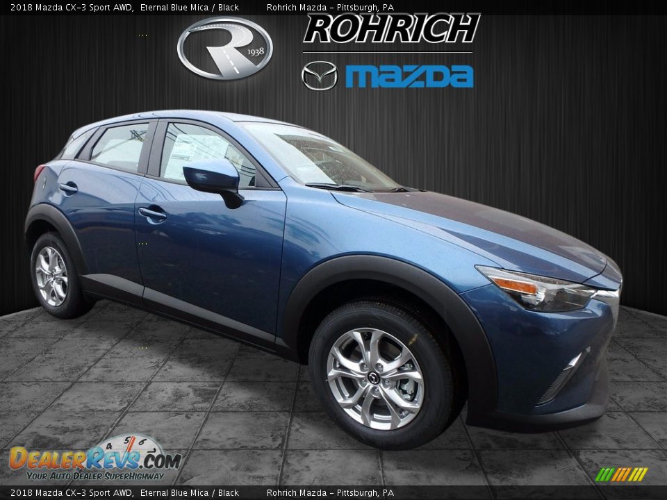 2018 Mazda CX-3 Sport AWD Eternal Blue Mica / Black Photo #1