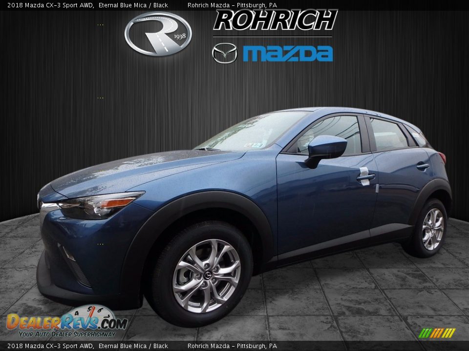 2018 Mazda CX-3 Sport AWD Eternal Blue Mica / Black Photo #4