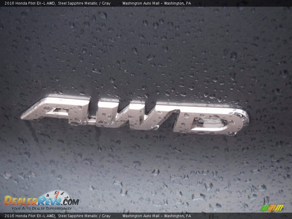 2016 Honda Pilot EX-L AWD Steel Sapphire Metallic / Gray Photo #11