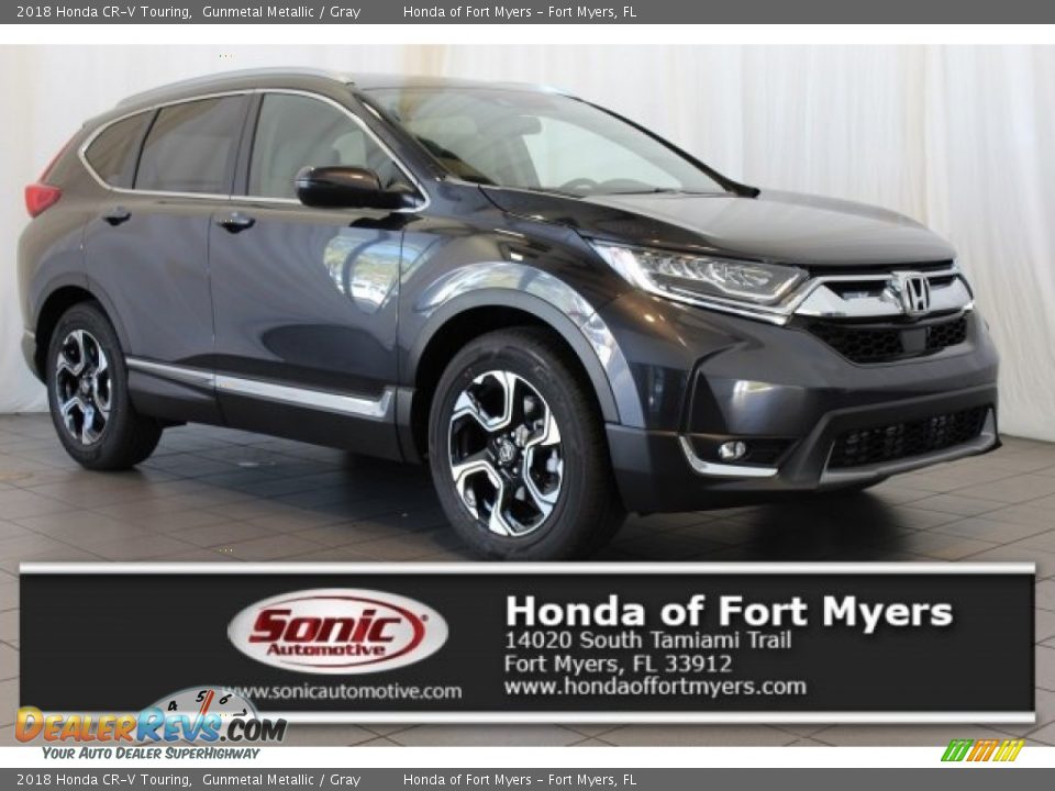 2018 Honda CR-V Touring Gunmetal Metallic / Gray Photo #1