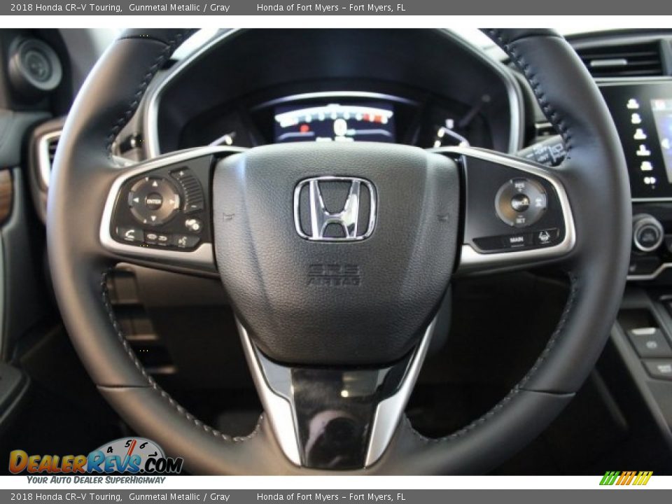 2018 Honda CR-V Touring Gunmetal Metallic / Gray Photo #13
