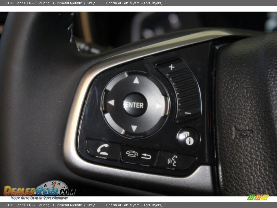 2018 Honda CR-V Touring Gunmetal Metallic / Gray Photo #14