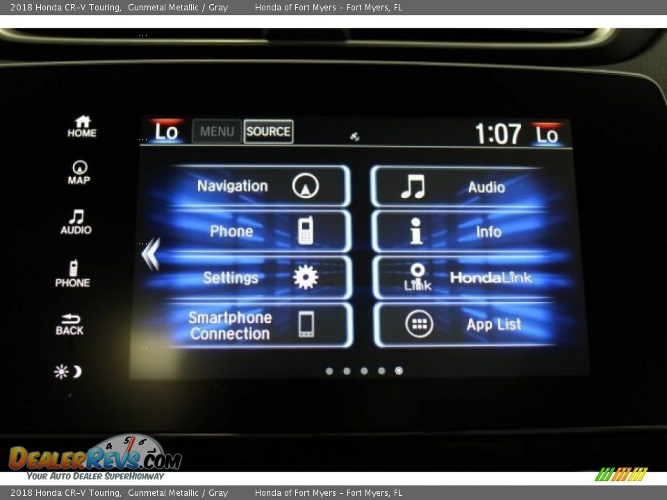 2018 Honda CR-V Touring Gunmetal Metallic / Gray Photo #17