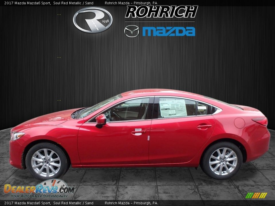 2017 Mazda Mazda6 Sport Soul Red Metallic / Sand Photo #3
