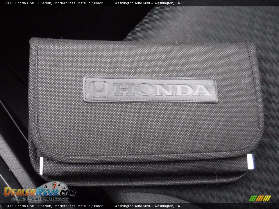 2015 Honda Civic LX Sedan Modern Steel Metallic / Black Photo #25
