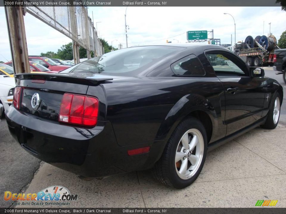 2008 Ford Mustang V6 Deluxe Coupe Black / Dark Charcoal Photo #4