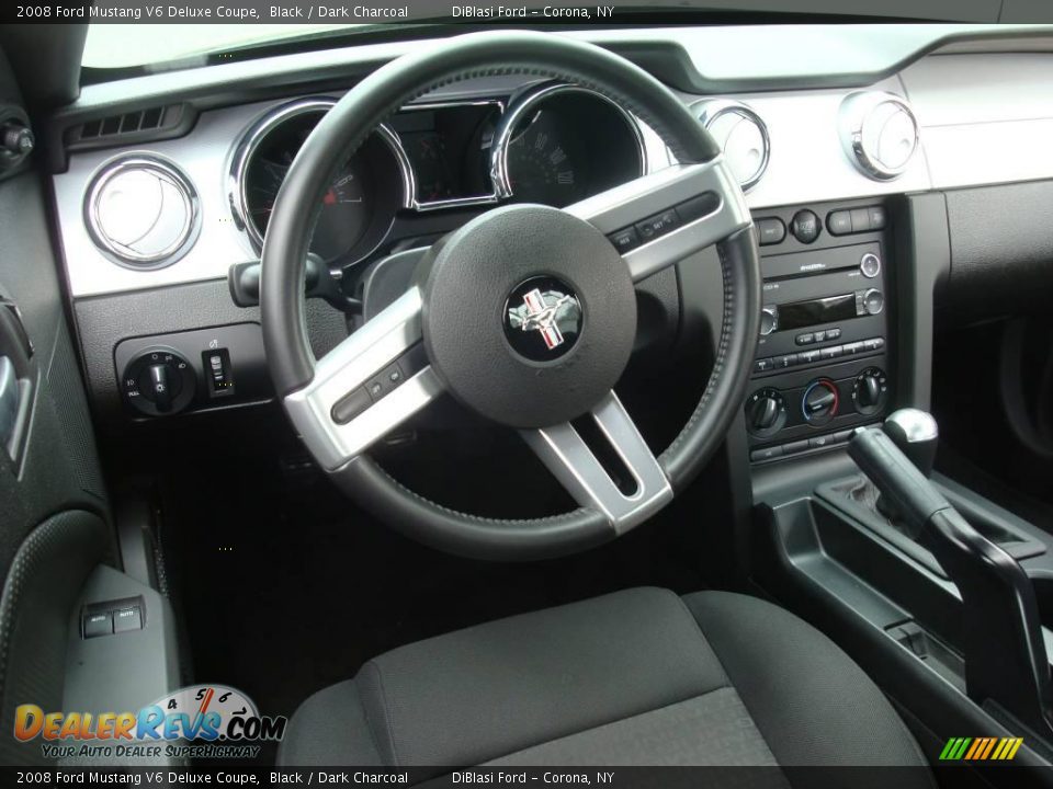 2008 Ford Mustang V6 Deluxe Coupe Black / Dark Charcoal Photo #13