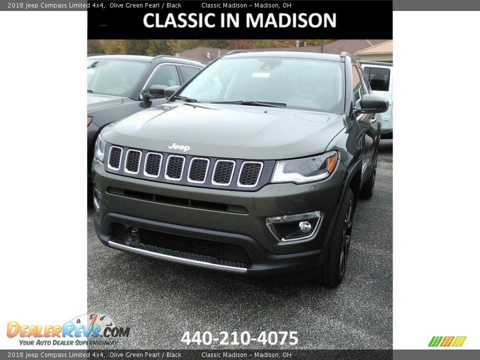 2018 Jeep Compass Limited 4x4 Olive Green Pearl / Black Photo #1