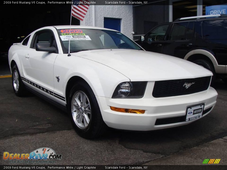2009 Ford Mustang V6 Coupe Performance White / Light Graphite Photo #3