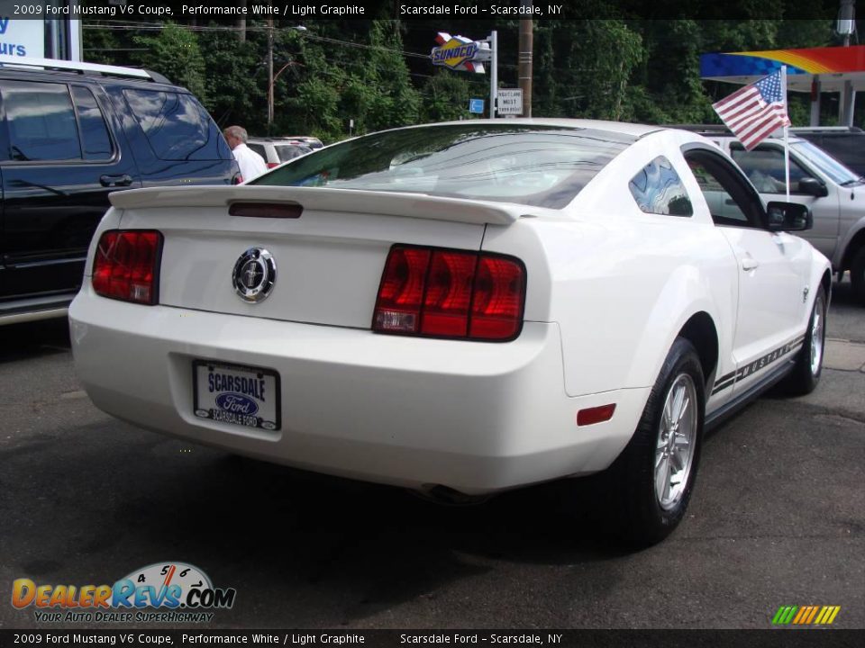 2009 Ford Mustang V6 Coupe Performance White / Light Graphite Photo #4