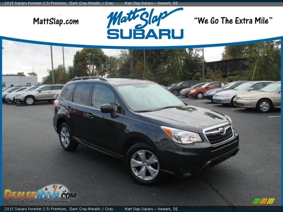 2015 Subaru Forester 2.5i Premium Dark Gray Metallic / Gray Photo #1