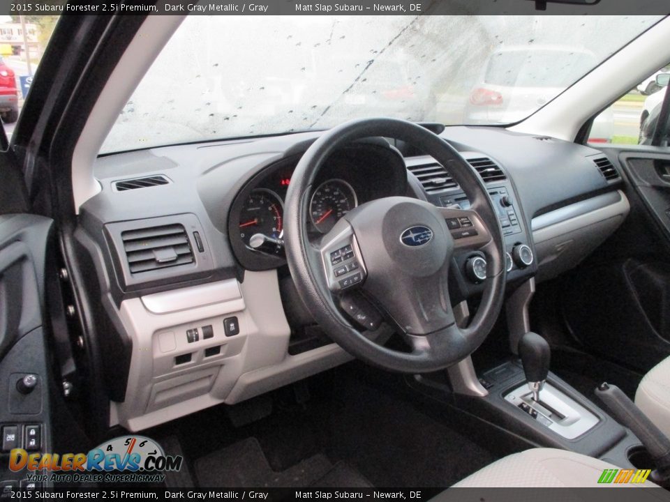 2015 Subaru Forester 2.5i Premium Dark Gray Metallic / Gray Photo #12