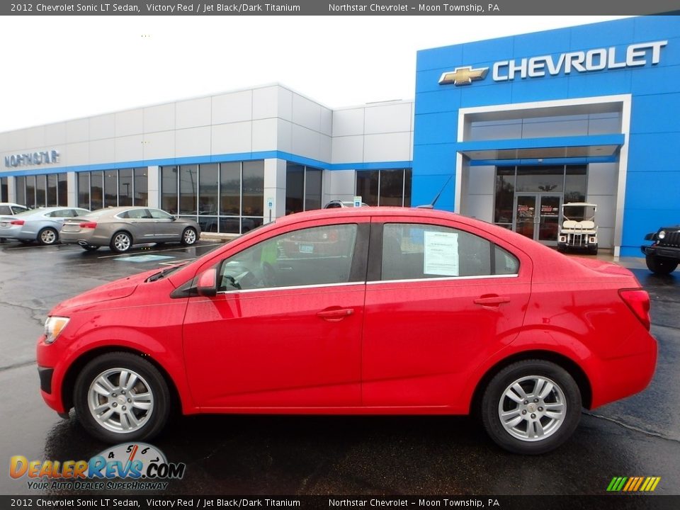 2012 Chevrolet Sonic LT Sedan Victory Red / Jet Black/Dark Titanium Photo #3