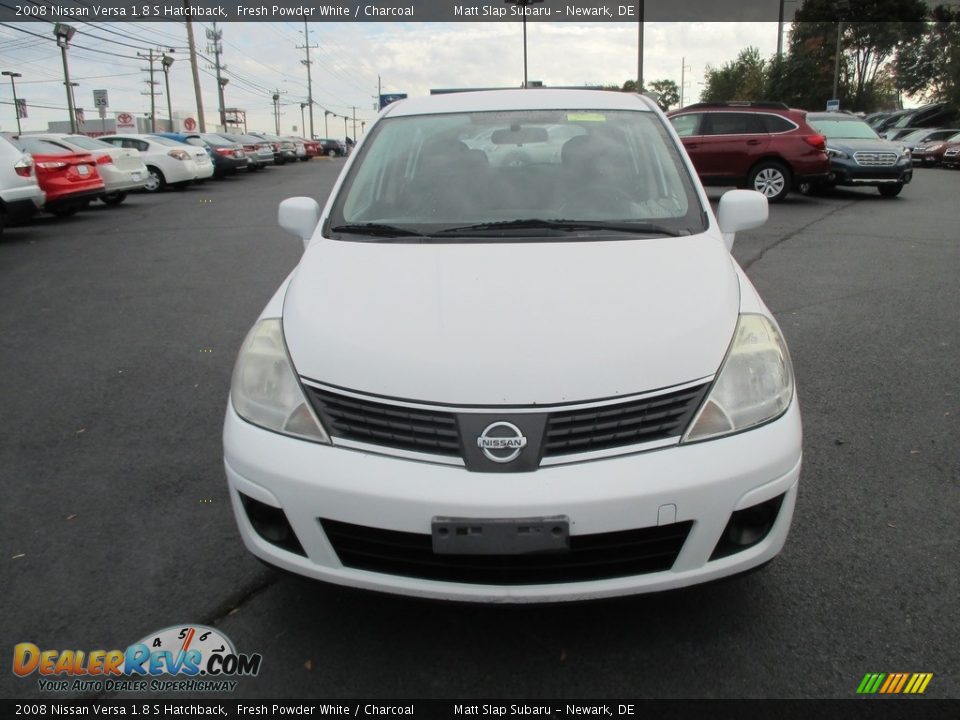 2008 Nissan Versa 1.8 S Hatchback Fresh Powder White / Charcoal Photo #3