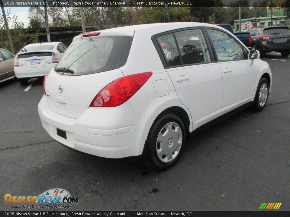 2008 Nissan Versa 1.8 S Hatchback Fresh Powder White / Charcoal Photo #6