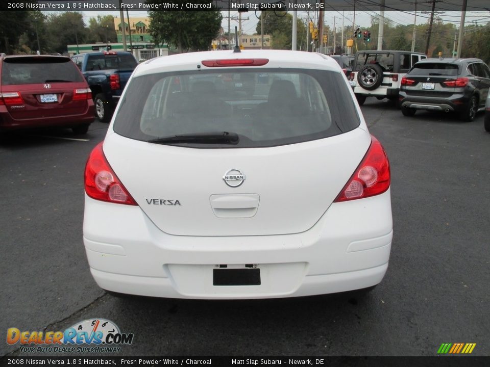 2008 Nissan Versa 1.8 S Hatchback Fresh Powder White / Charcoal Photo #7