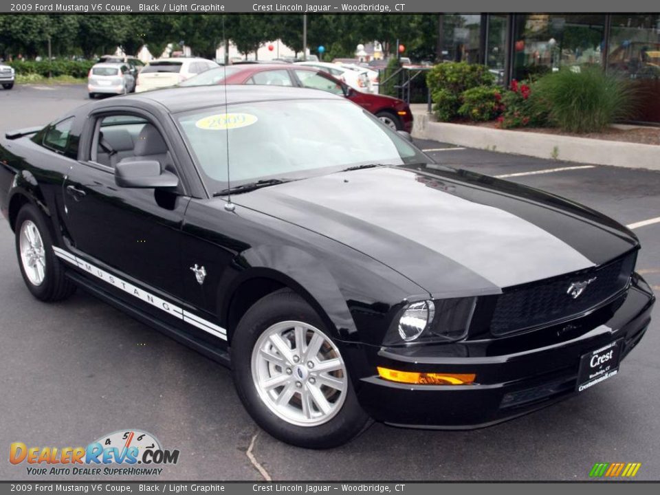 2009 Ford Mustang V6 Coupe Black / Light Graphite Photo #3