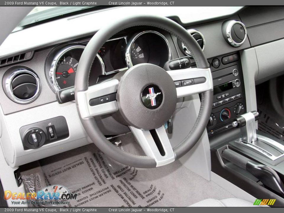 2009 Ford Mustang V6 Coupe Black / Light Graphite Photo #10