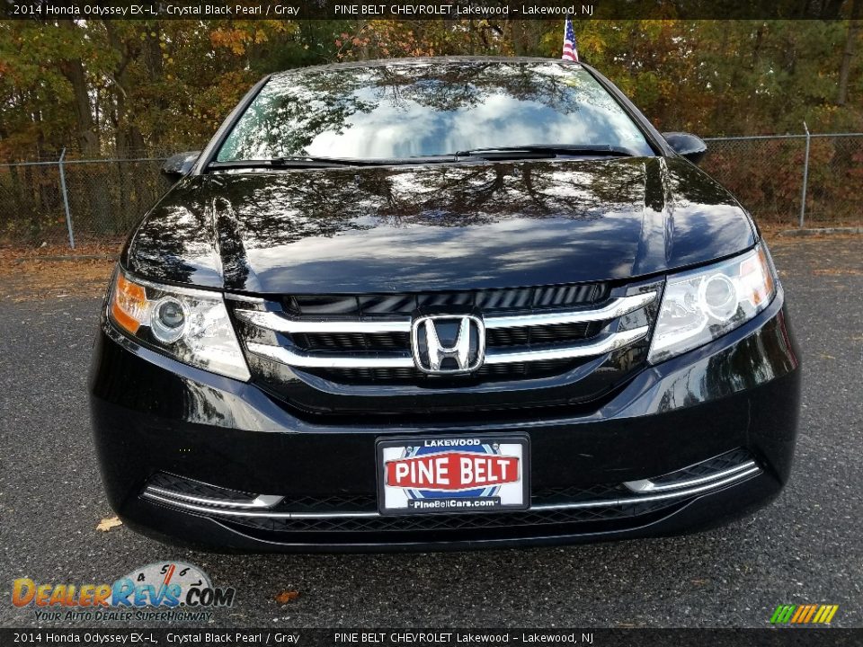 2014 Honda Odyssey EX-L Crystal Black Pearl / Gray Photo #2